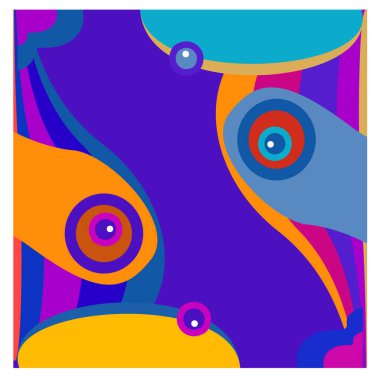 Kaynak için vektör renkli geometrik ve eğri arkaplan deseni