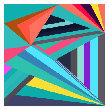 Kaynak için vektör renkli geometrik ve eğri arkaplan deseni