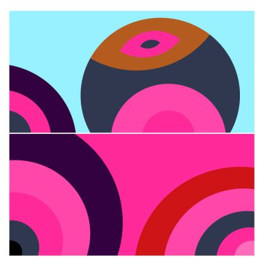 Kaynak için vektör renkli geometrik ve eğri arkaplan deseni