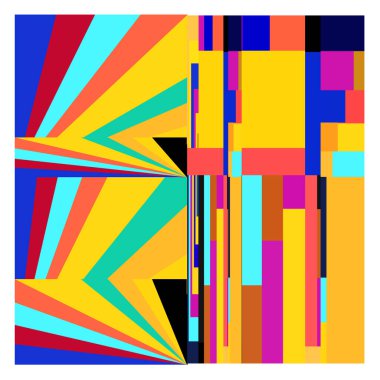 Kaynak için vektör renkli geometrik ve eğri arkaplan deseni