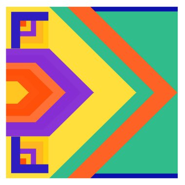 Kaynak için vektör renkli geometrik ve eğri arkaplan deseni