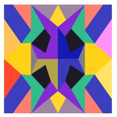 Kaynak için vektör renkli geometrik ve eğri arkaplan deseni