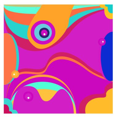 Kaynak için vektör renkli geometrik ve eğri arkaplan deseni