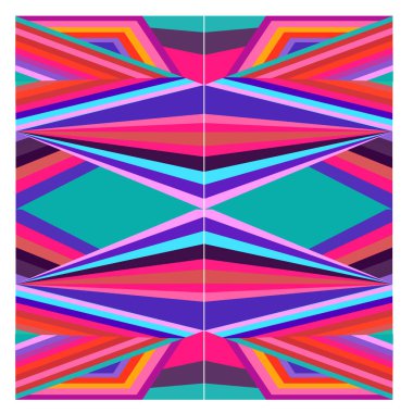 Kaynak için vektör renkli geometrik ve eğri arkaplan deseni