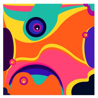 Kaynak için vektör renkli geometrik ve eğri arkaplan deseni