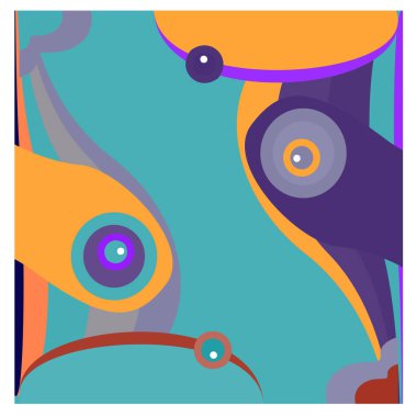 Kaynak için vektör renkli geometrik ve eğri arkaplan deseni