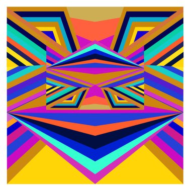 Kaynak için vektör renkli geometrik ve eğri arkaplan deseni