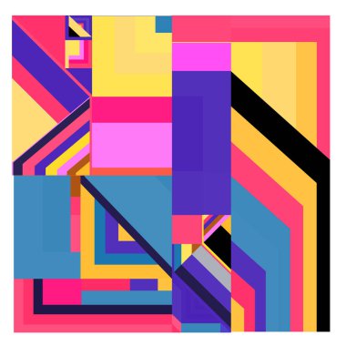 Kaynak için vektör renkli geometrik ve eğri arkaplan deseni