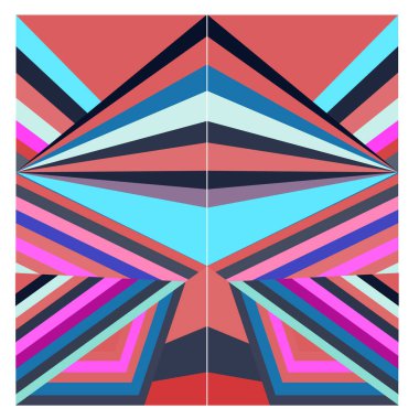 Kaynak için vektör renkli geometrik ve eğri arkaplan deseni