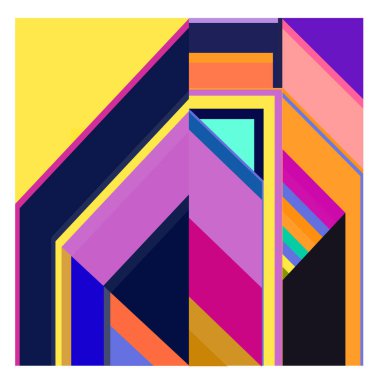 Kaynak için vektör renkli geometrik ve eğri arkaplan deseni