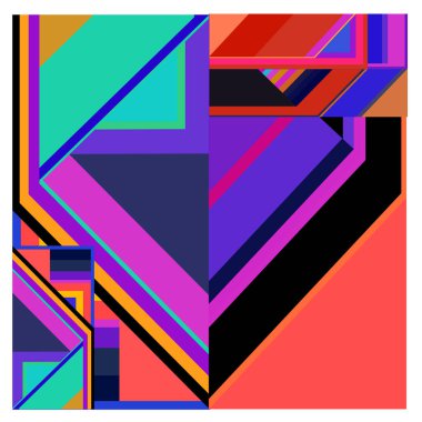 Kaynak için vektör renkli geometrik ve eğri arkaplan deseni