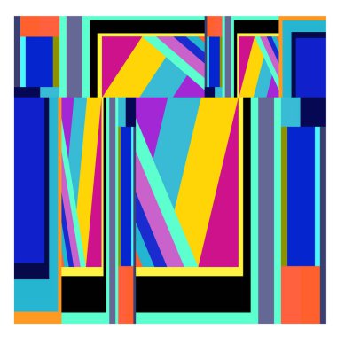 Kaynak için vektör renkli geometrik ve eğri arkaplan deseni