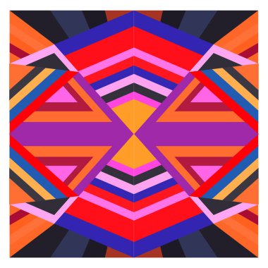 Kaynak için vektör renkli geometrik ve eğri arkaplan deseni