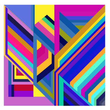 Kaynak için vektör renkli geometrik ve eğri arkaplan deseni