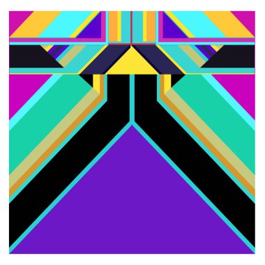 Kaynak için vektör renkli geometrik ve eğri arkaplan deseni