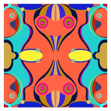 Kaynak için vektör renkli geometrik ve eğri arkaplan deseni