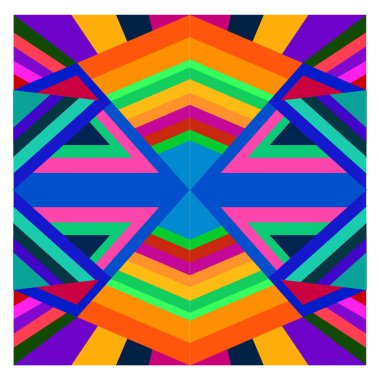 Kaynak için vektör renkli geometrik ve eğri arkaplan deseni