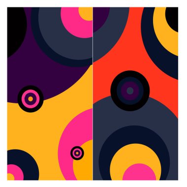 Kaynak için vektör renkli geometrik ve eğri arkaplan deseni