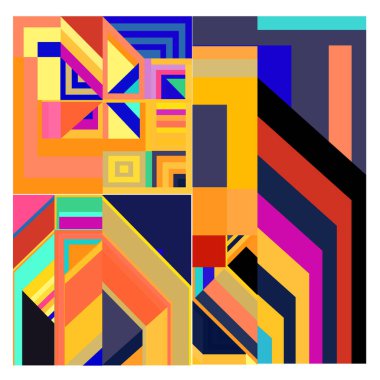 Kaynak için vektör renkli geometrik ve eğri arkaplan deseni