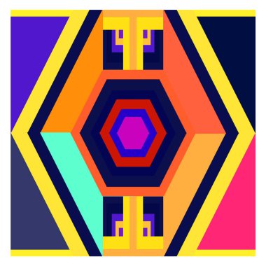 Kaynak için vektör renkli geometrik ve eğri arkaplan deseni