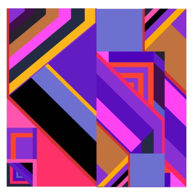 Kaynak için vektör renkli geometrik ve eğri arkaplan deseni