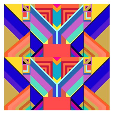 Kaynak için vektör renkli geometrik ve eğri arkaplan deseni