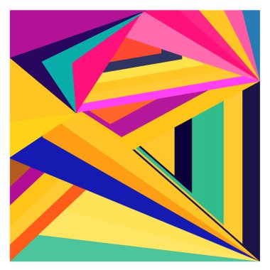 Kaynak için vektör renkli geometrik ve eğri arkaplan deseni