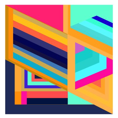 Kaynak için vektör renkli geometrik ve eğri arkaplan deseni