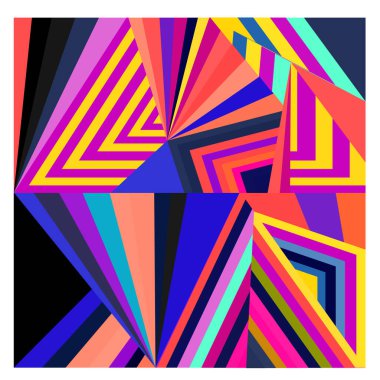 Kaynak için vektör renkli geometrik ve eğri arkaplan deseni