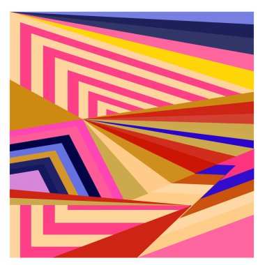 Kaynak için vektör renkli geometrik ve eğri arkaplan deseni