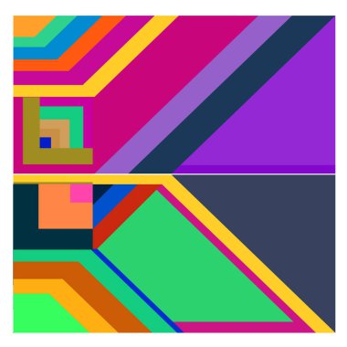 Kaynak için vektör renkli geometrik ve eğri arkaplan deseni