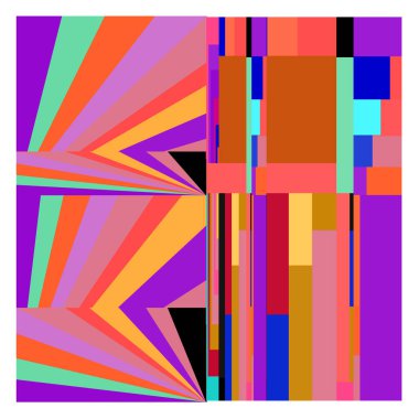 Kaynak için vektör renkli geometrik ve eğri arkaplan deseni