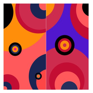 Kaynak için vektör renkli geometrik ve eğri arkaplan deseni