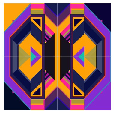 Kaynak için vektör renkli geometrik ve eğri arkaplan deseni