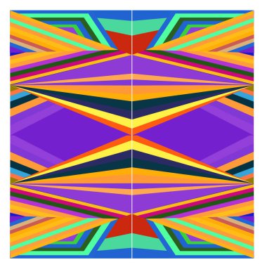 Kaynak için vektör renkli geometrik ve eğri arkaplan deseni