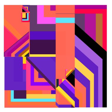 Kaynak için vektör renkli geometrik ve eğri arkaplan deseni