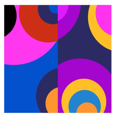 Kaynak için vektör renkli geometrik ve eğri arkaplan deseni