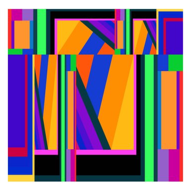 Kaynak için vektör renkli geometrik ve eğri arkaplan deseni