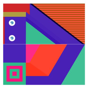 Kaynak için vektör renkli geometrik ve eğri arkaplan deseni