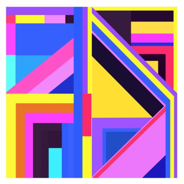 Kaynak için vektör renkli geometrik ve eğri arkaplan deseni