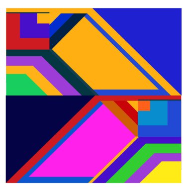 Kaynak için vektör renkli geometrik ve eğri arkaplan deseni