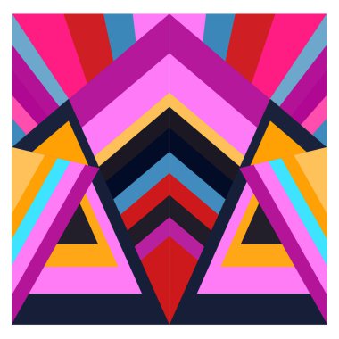 Kaynak için vektör renkli geometrik ve eğri arkaplan deseni