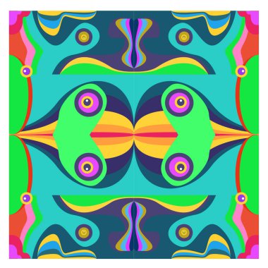 Kaynak için vektör renkli geometrik ve eğri arkaplan deseni