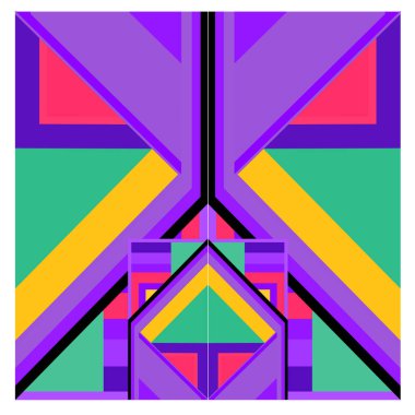 Kaynak için vektör renkli geometrik ve eğri arkaplan deseni