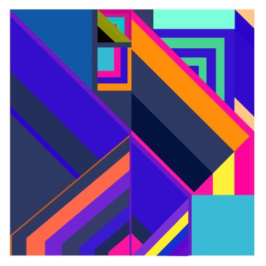 Kaynak için vektör renkli geometrik ve eğri arkaplan deseni