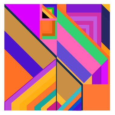 Kaynak için vektör renkli geometrik ve eğri arkaplan deseni