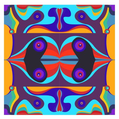 Kaynak için vektör renkli geometrik ve eğri arkaplan deseni