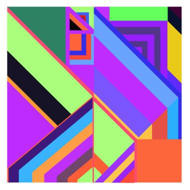 Kaynak için vektör renkli geometrik ve eğri arkaplan deseni