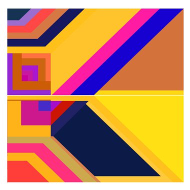 Kaynak için vektör renkli geometrik ve eğri arkaplan deseni