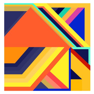 Kaynak için vektör renkli geometrik ve eğri arkaplan deseni